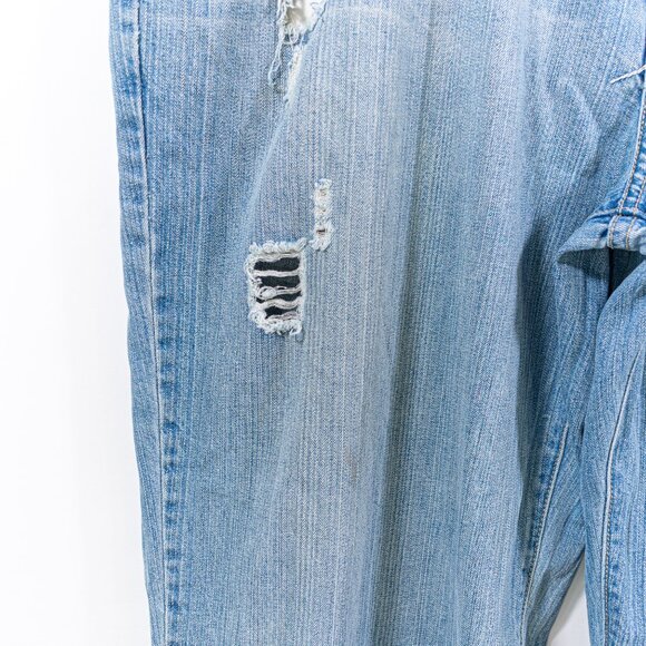 ENYCE Hip Hop Baggy Jeans 44 x 34 Y2K Patch Skater Wide Leg Streetwear - Picture 10 of 16